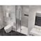 Anzzi 33.3 in. x 72 in. H Hinged Frameless Shower Door in Chrome w/ Tsunami Guard Tempered Clear Glass SD-AZ14-01CH - alternate 7